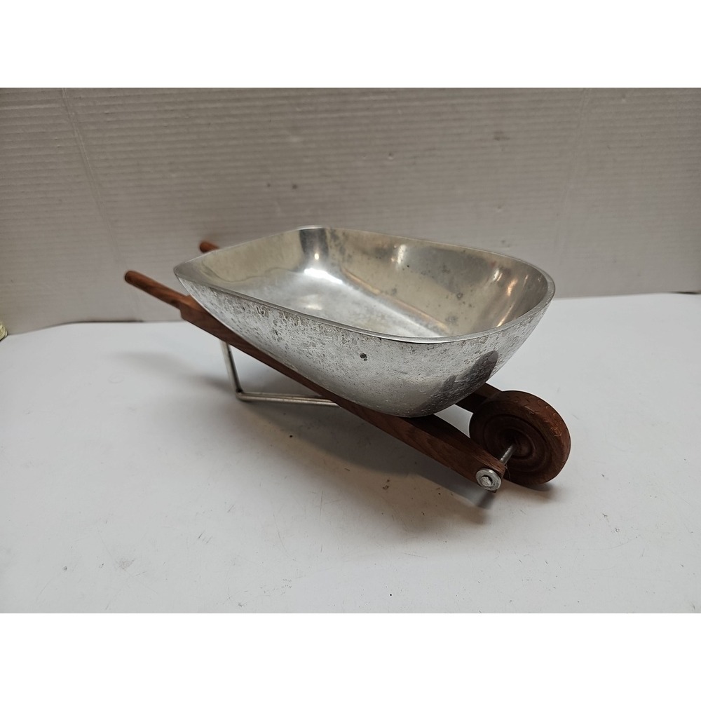 Godinger Stainless Wheelbarrow Salad Bowl 16" No Utensils